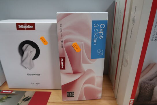 3 pakker caps SilkCare MIELE samt 2 pakker vaskepulver MIELE