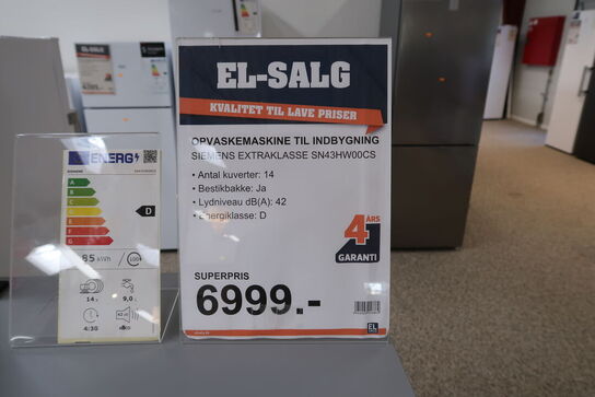 Opvaskemaskine SIEMENS Extraklasse SN43HW00CS