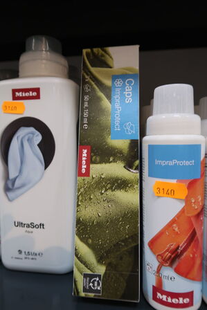 4 stk. specialvaskemiddel MIELE ImpraPotect samt caps