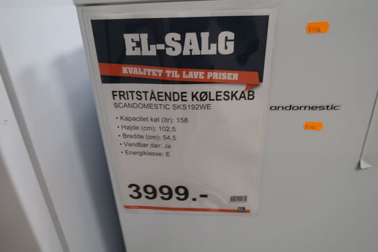Køleskab SCANDOMESTIC SKS192WE