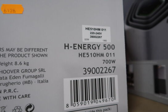 Støvsuger HOOVER H-ENERGY 500 (ubrugt i original emballage)