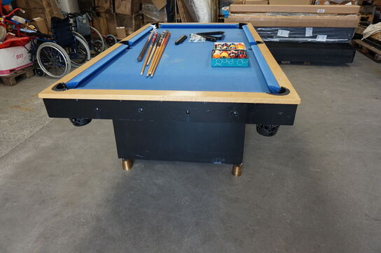 Billard bord med skifferplade og tilbehør (MOMSFRI) 
