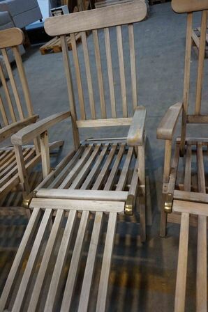 3 stk Gandia Dækstole Teak (MOMSFRI)
