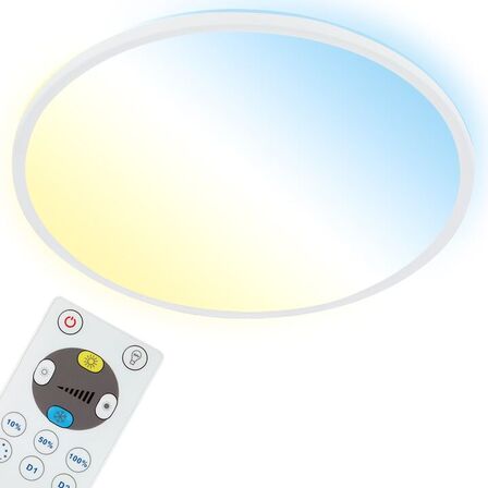 15 stk. casalux led slim panel m. remote hvid ø 29,3 cm(ubrugt)