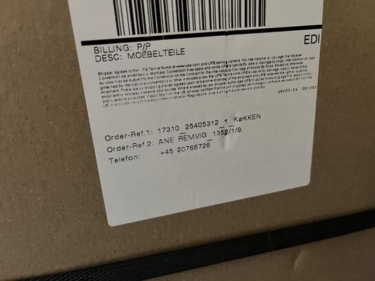 Diverse dele til køkkenskab