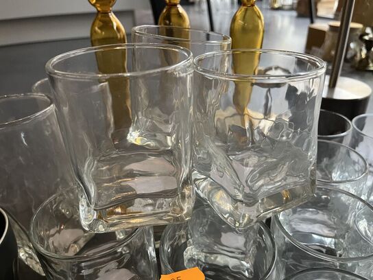 Lampe, lysestager, glas m.v. 