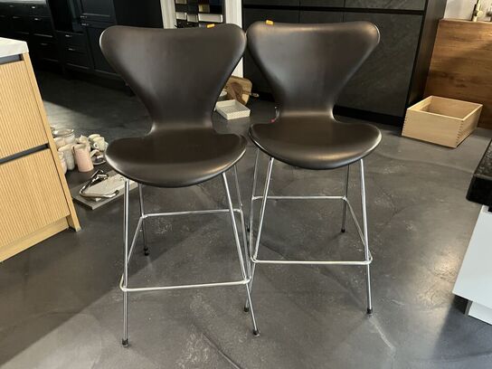 2 stk. barstole FRITZ HANSEN "Arne Jacobsen, Syveren"