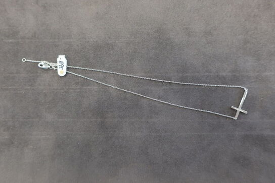 Simply Sparkle Sideway CrossNecklace XX