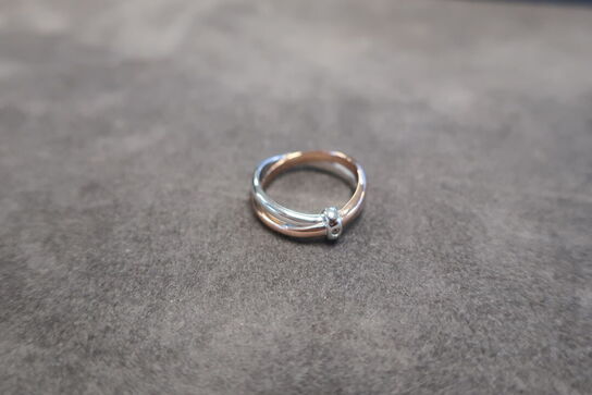Love Eternity Silver & 18ct Rose Gold Ve str. S