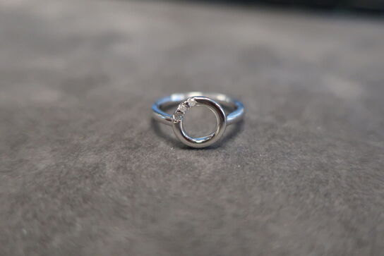 Classic Halo Trio of Diamonds Ring str. N