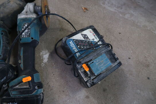 2 stk. akku håndværktøj MAKITA DHR202, DGA506 med 2 stk. batterier og lader