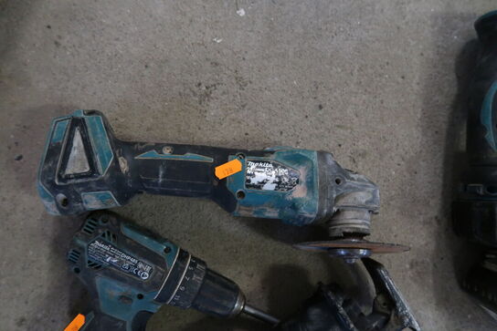 3 stk. akku håndværktøj MAKITA DHP485, DGA506, DJR187