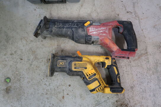 2 stk. akku håndværktøj MILWAUKEE, DEWALT