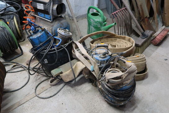 3 stk. dykpumper bl.a. TSURUMI PUMP RS2.4S, HS3.75S med slange