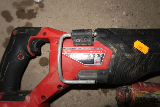 2 stk. akku håndværktøj MILWAUKEE M18, M18 FSZ