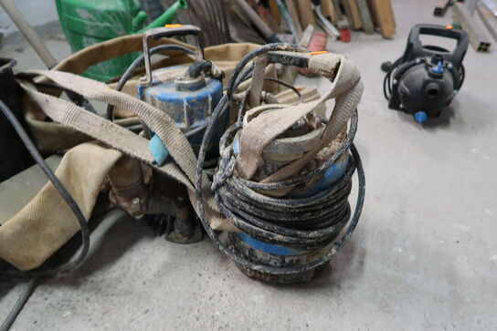 3 stk. dykpumper bl.a. TSURUMI PUMP RS2.4S, HS3.75S med slange