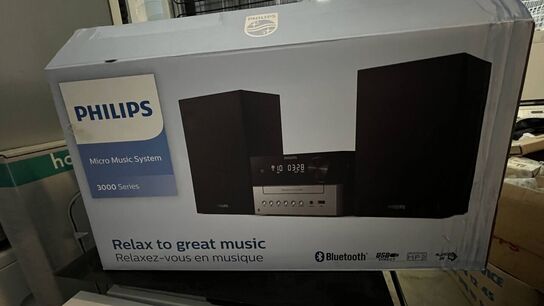 Musikanlæg, ubrugt  PHILIPS 3000 Serie