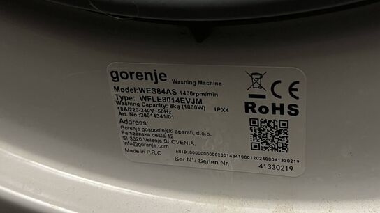 Vaskemaskine, brugt  GORENJE