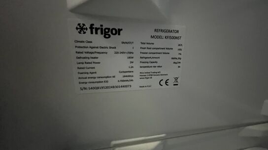 Køl/frys indbygning, brugt FRIGOR