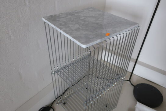 2 stk. hylder MONTANA Panton Wire m. marmorplade 