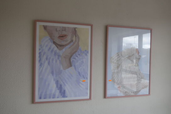 2 stk. plakater i rammer 