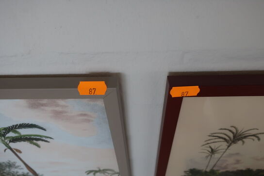 2 stk. plakater i rammer 