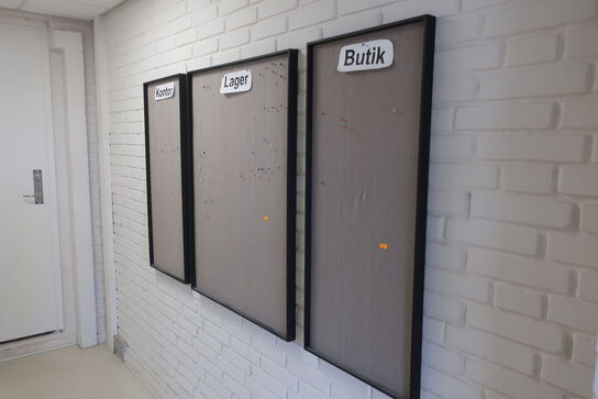 3 stk. opslagstavler 