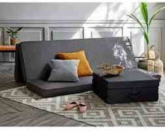 Sleepy 3-delt foldemadras 150x180x12 cm Antracit 