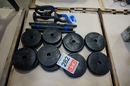 ASG Justerbart Vægtsæt 20 kg. - Sort/Blå 