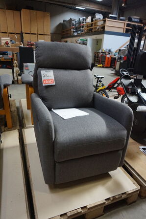 Mikkeli lænestol med drej/vip- mørkegrå 