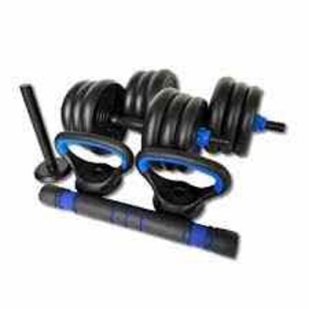 ASG Justerbart Vægtsæt 20 kg. - Sort/Blå 