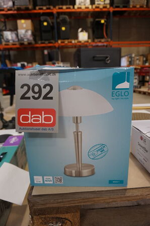 Eglo Solo 1 bordlampe, nikkel, hvid