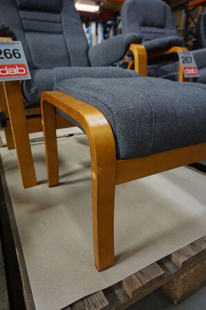 Otium lænestol inkl. fodskammel - grå 