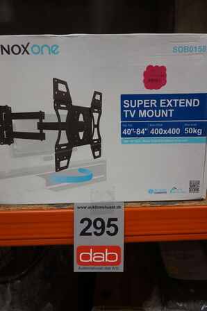 Sinox One TV vægbeslag - 40"-84" - Sort 50 kg 84" 100 x 100 mm 