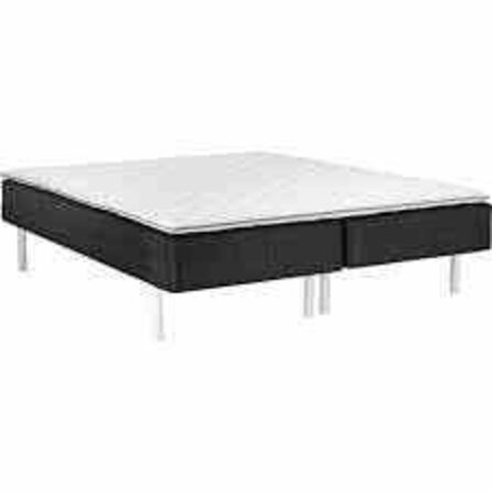 Huma Premium Boxseng med træben og topmadras 160x200 cm 