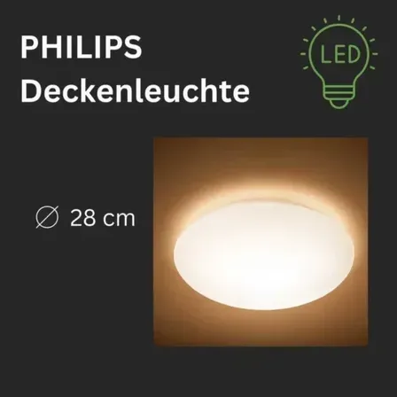 3 stk. philips myLiving suede loftslampe led 28cm hvid(ubrugt)