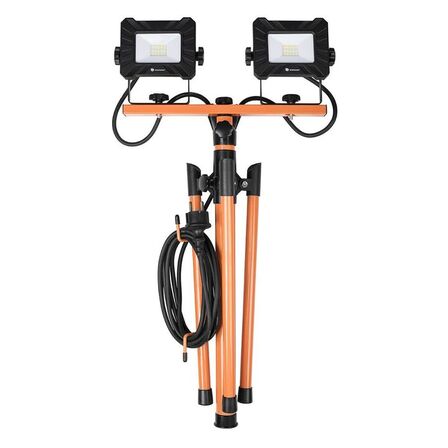 2 stk. smartwares arbejdslampe led dobbeltlys stativ ip65(ubrugt)