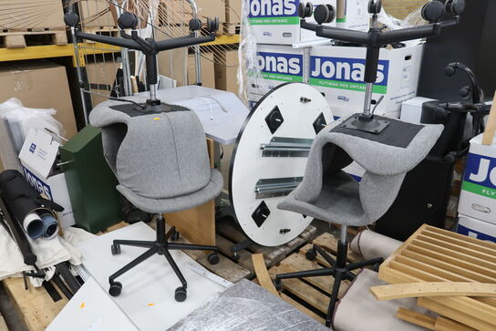 4 stk. Stole på hjul ZUIVER