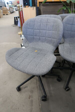 6 stk. stole på hjul ZUIVER