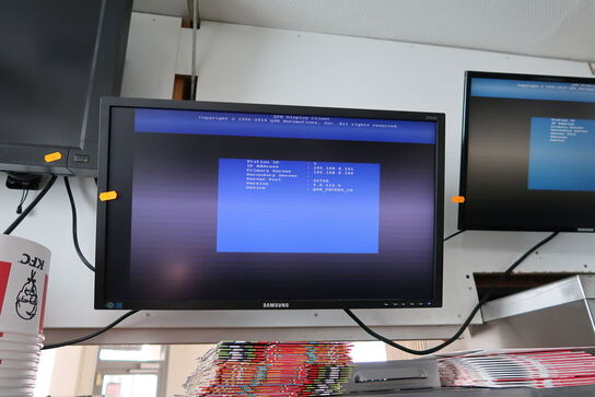 3 stk. computerskærme SAMSUNG, NEC samt betjeningspanel