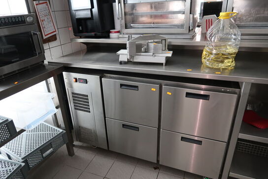 Rustfri stålbord med varmskuffe HATCO Drawer Warmer (varmeskabe medfølger ikke)