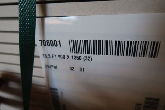 32 plader gips 15,5 mm
