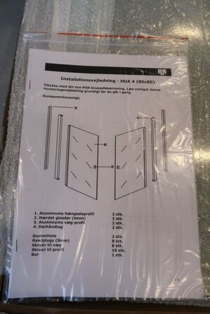 1 stk. bruseafskærmning uden bund. HUA 4