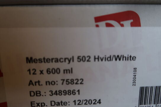 36 poser mesteracryl 502 hvid