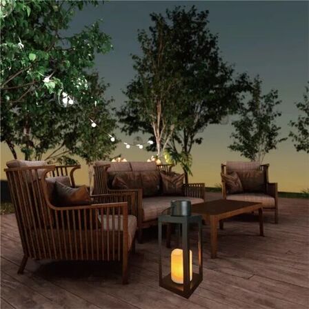 2 stk. solar led solcelle lanterne 31,5 cm(ubrugt)