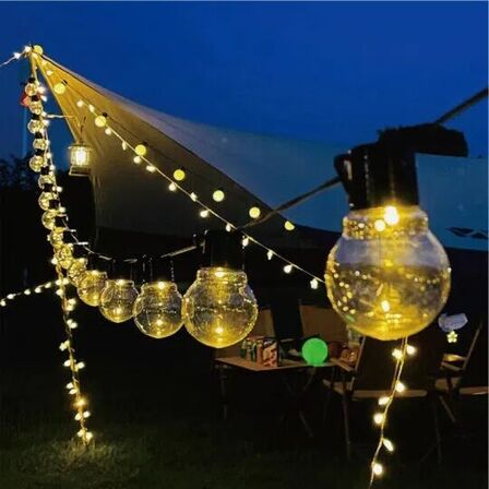 2 stk. solcelle led lyskæde 20 lys(ubrugt)