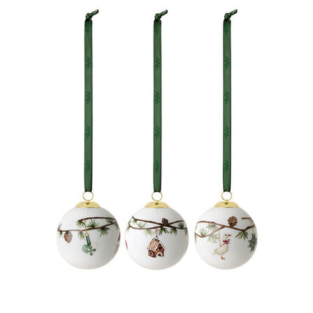 KÄHLER Hammershøi Christmas julekugler 3 stk.