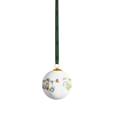 2 stk. KÄHLER Hammershøi Christmas julekugle 2024 hvid Ø6 cm