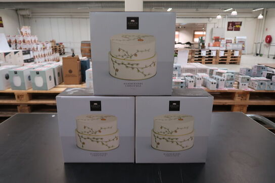 3 pk. KÄHLER Hammershøi Christmas 2022 kagedåse Ø20+Ø22 cm