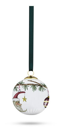 2 stk. KÄHLER Hammershøi Christmas julekugle 2019 hvid Ø6 cm
